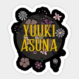 Aesthetic Proud Name Asuna Flowers Anime Retro Styles Sticker